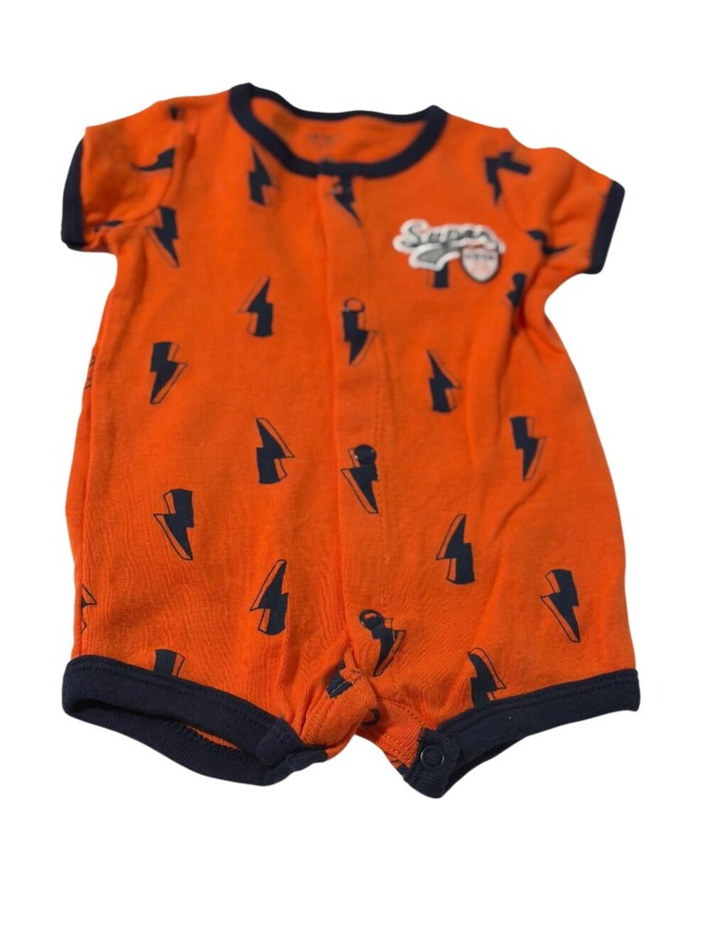 Carters Boys Infant Baby Size Newborn Short Sleeve Romper Short Outfit 1 Piece o